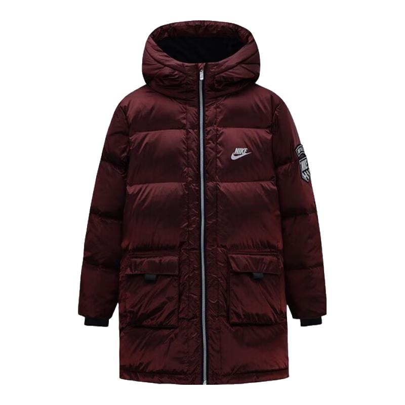 Nike Boys' Winter Mid-Length Hooded Down Jacket