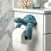 Bathroom Wall Tissue Rack In Resin for One Roll, Toilet Paper Holder with Coastal Figure Accent and Space Saving Placement for Daily Bathroom Use
