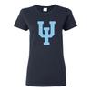 Upper Iowa University Peacocks Primary Logo Women's T Shirt - Navy
