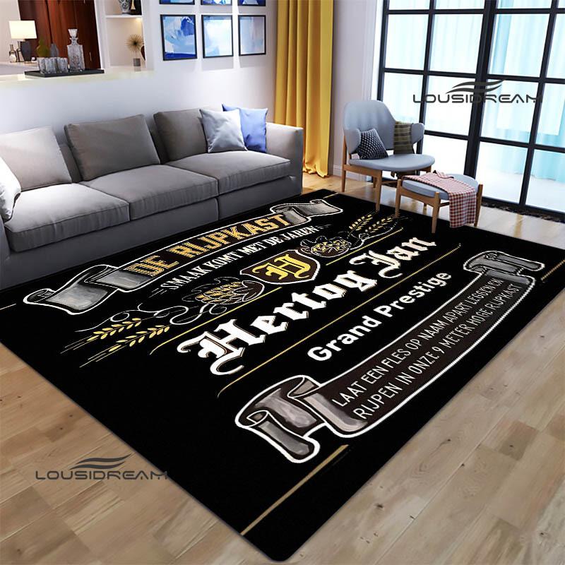 Hertog jan LOGO Teppich Wohnzimmer Schlafzimmer rutschfeste Teppiche Yogamatte Outdoor-Teppich Kawaii-Teppich Läufer Geburtstagsgeschenk