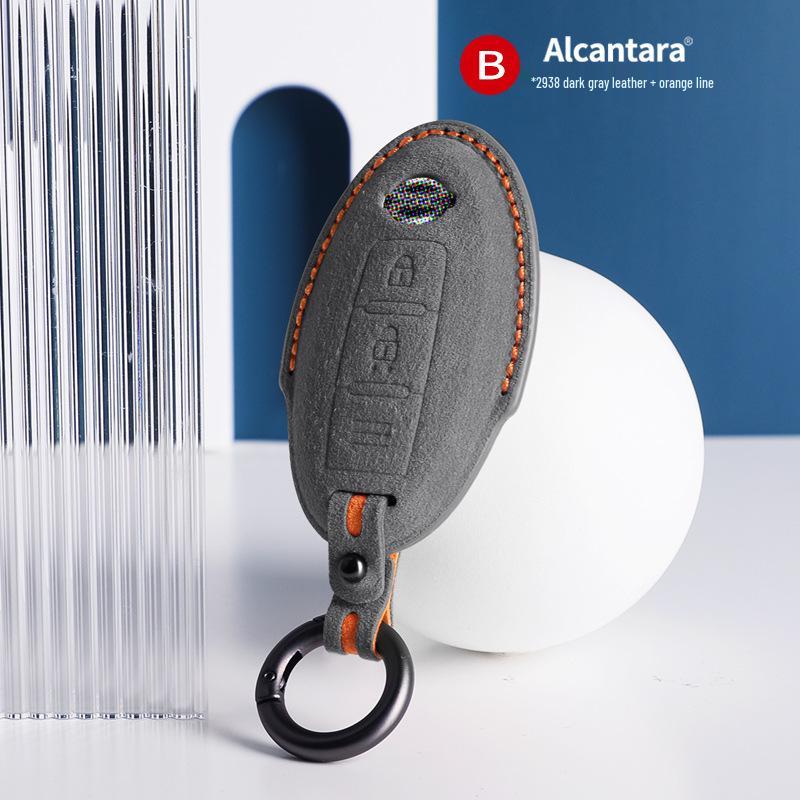 Nissan X-Trail, Kicks, Sylphy, Bluebird Alcantara Suede Key Case Cover