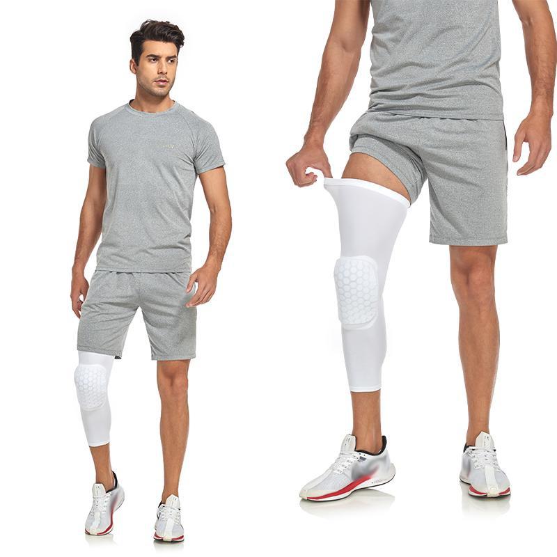 1PC Basketball Knee Protector Compression Sleeve Honeycomb Foam Pads Brace Kneepad Fitness Gear Volleyball Support