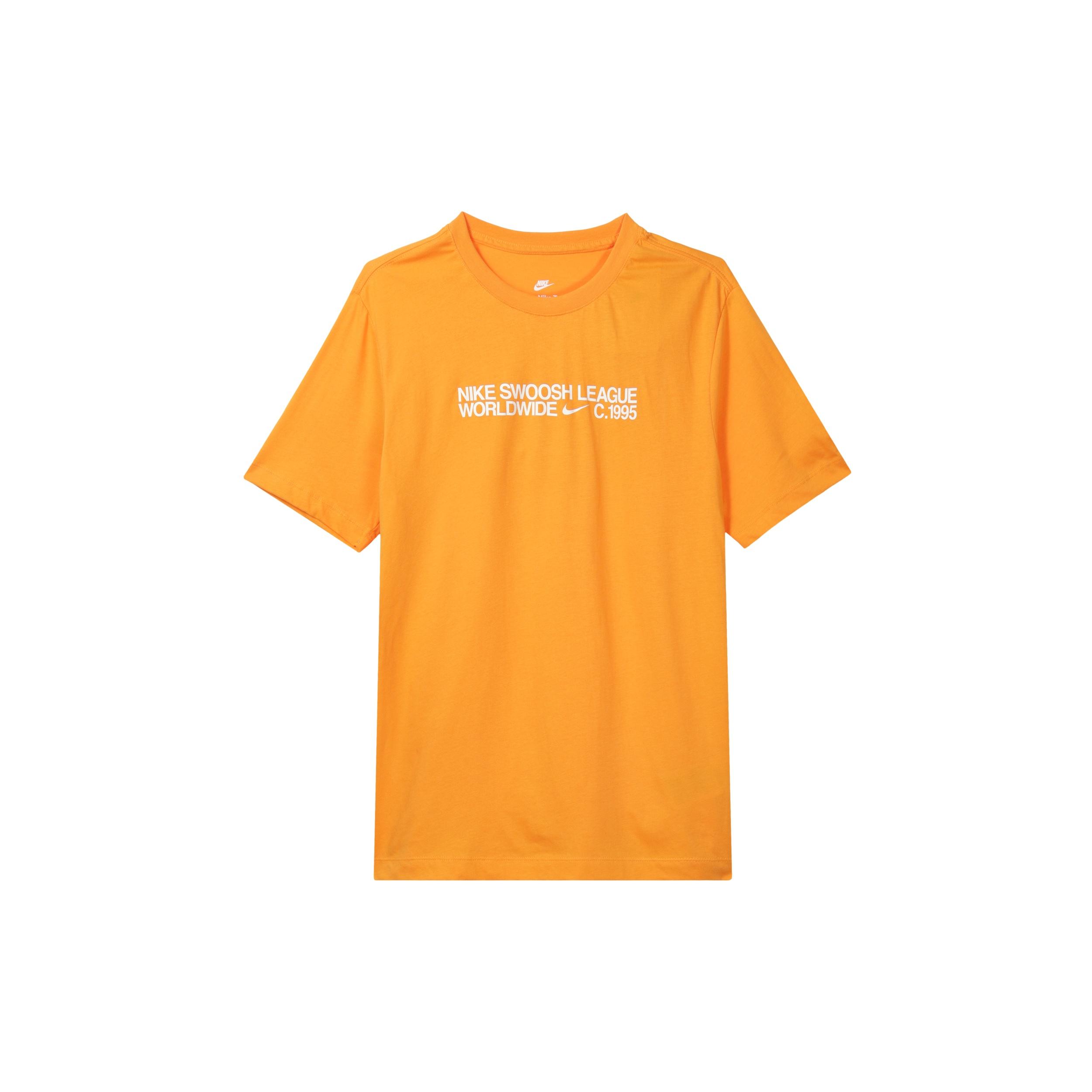 Men s Nike Colorblock Logo Alphabet Pattern Printing Round Neck Casual Short Sleeve Orange T-Shirt DM6410-886 L