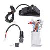 Electric Controller Kit Aluminum 350W Brushless Controller Ignition Key Switch with Foot Pedal for Replacement