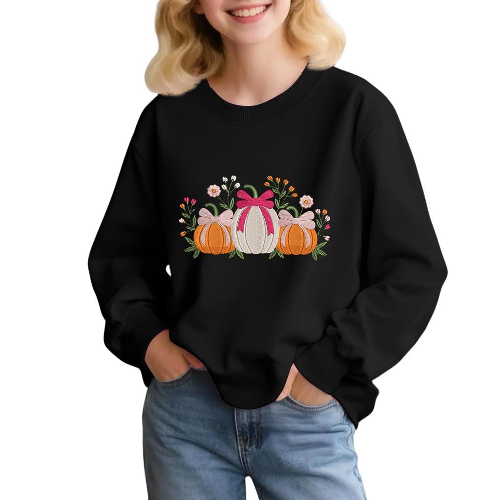 Mote for barn Løstsittende avslappet langermet genser med juleprint Oversized crewneck