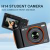 4K Digitalkamera 64MP 16-fach Zoom Tragbar Dual-Objektiv CCD mit 24-Zoll-Bildschirm für Studenten