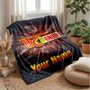 Union Berlin FC Benutzerdefinierter Name Text Flanelldecke Fußball Logo Personalisierte Fleece-Kuscheldecke Besonderes Geschenk für Sofa Schlafzimmer Zuhause