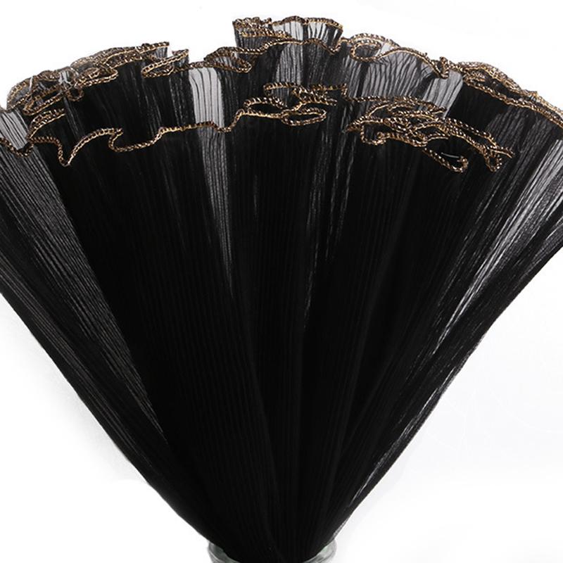 4Yards*28CM Packaging Lace Paper Flower Wrapping Mesh Yarn Bouquet Roll Wave Yarn Pearl Edge Mesh Handmade Crafts Florist