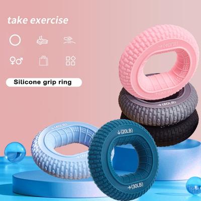 Silikon-Handgrifftrainer, Handgelenk-Kraft-Arm-Muskeltraining, Fünf-Finger-Kraft-Rehabilitations-Griffring-Übungs-Handkraft-Trainingsgerät