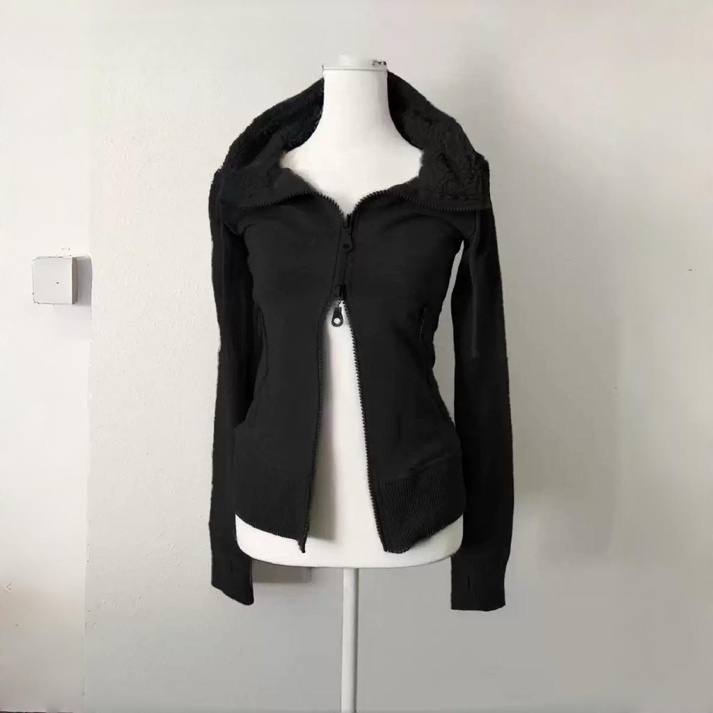 Goth Punk Clothes Hot Girl Winter Slim Y2k Hoodies 2000s Streetwear Korean Casual Sweatshirt Harajuku Vintage Hooded Woman Top