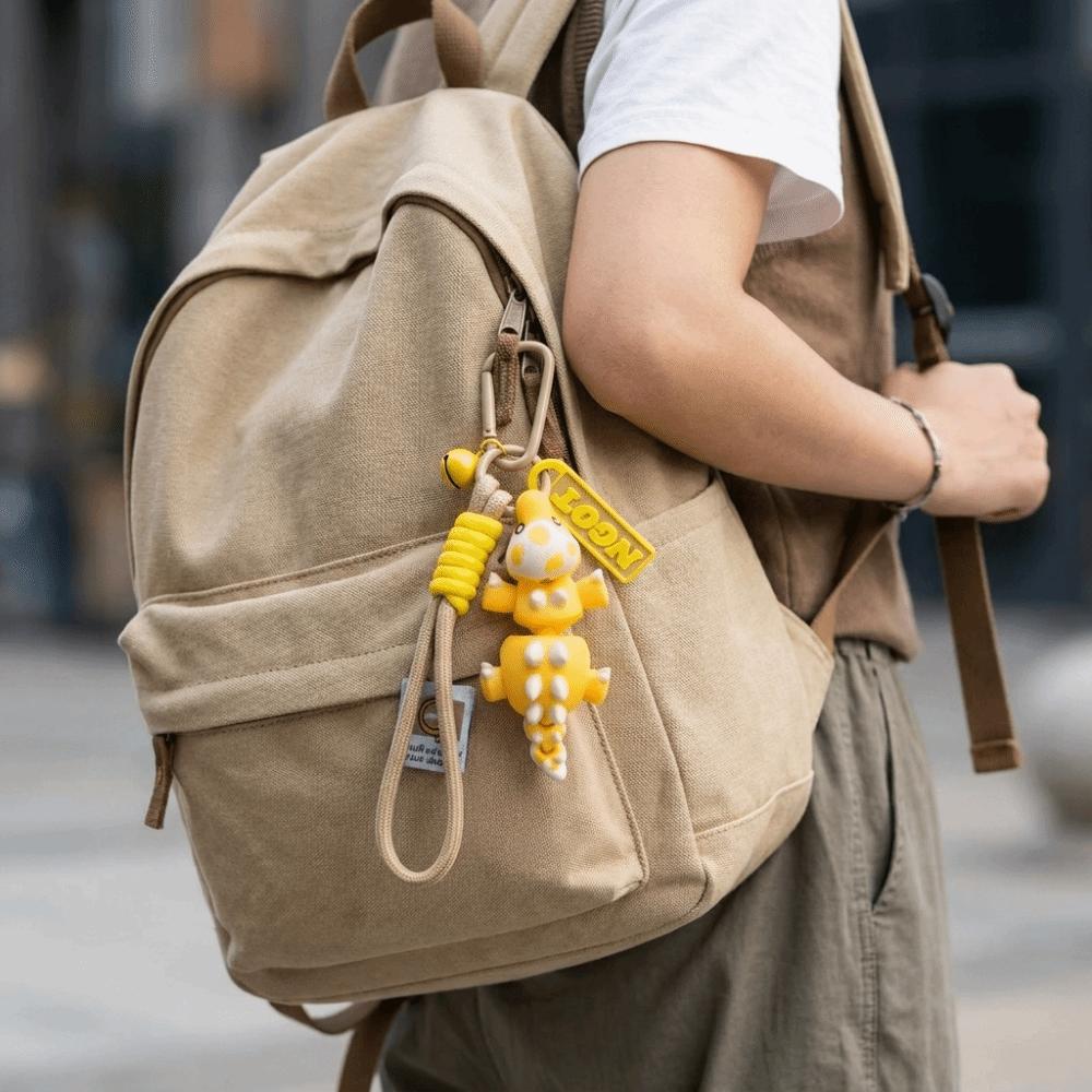 Smooth Solid Material Stegosaurus Keychain Small Size Backpack Hanging Ornament  Holiday Gift