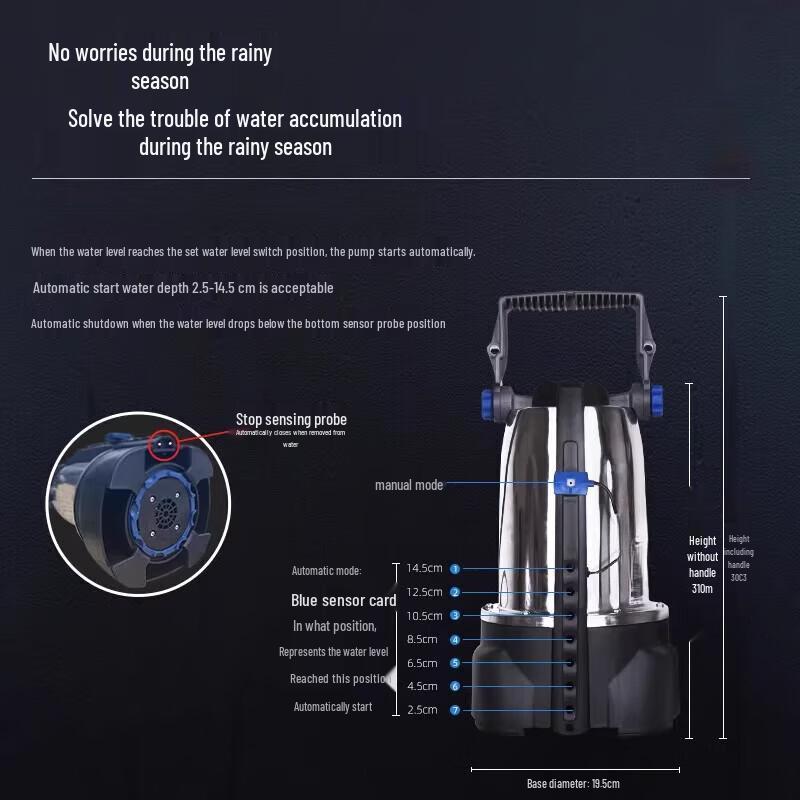 Jundingying Submersible Low-Level Suction Clear Water Pump Kit