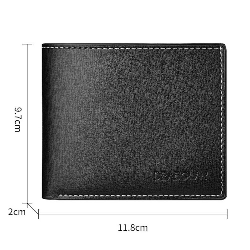 New PU Leather Men Short Wallet Folding Design Large Capacity Credit Card Holder Thin Style Card Packs Men Women