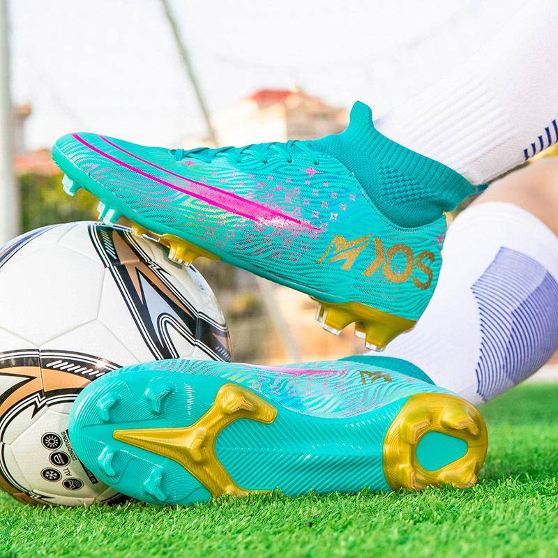 22 high-top football shoes AG long nails youth training TF broken nails small mandarin duck shoes 34