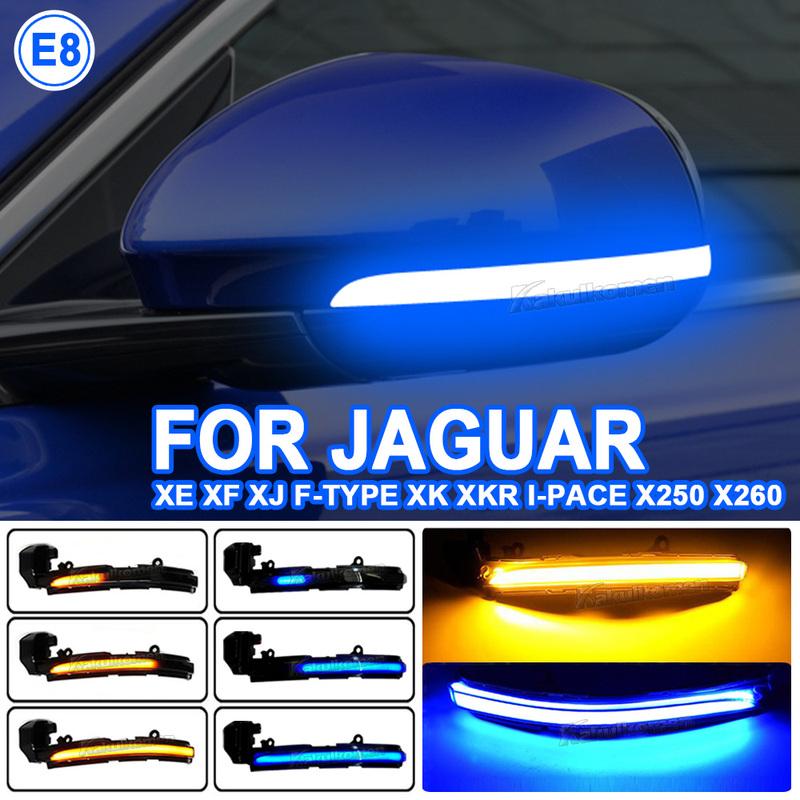 Fit for Jaguar XE XF XJ F-TYPE XK XKR I-PACE X250 X260 X760 X351 LED Dynamic Blinker Indicator Mirror Turn Light Signal