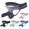 Men Thong Low-rise Elastic Waist Ice Silk Fabric Elephant Nose Design Solid Color