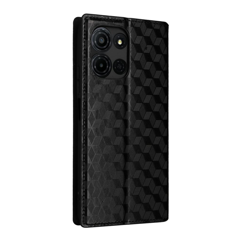 For TCL K33 5G/K32 5G Case Wallet Rhombus Imprinted Leather Phone Cover