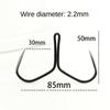 10pcs High Carbon Steel Butterfly Hook Duple Hooks Strong Anchor Hook  Tackle Accessorie