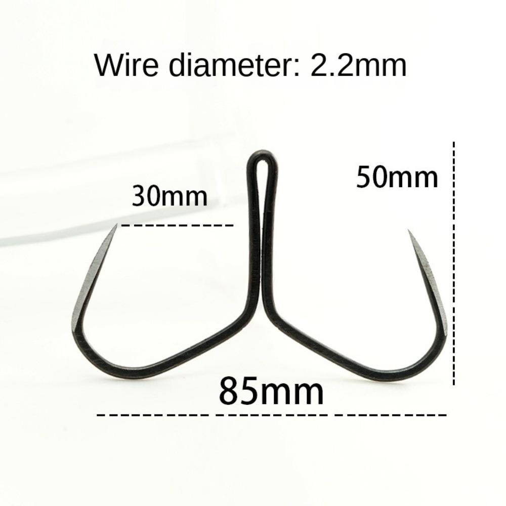 10pcs High Carbon Steel Butterfly Hook Duple Hooks Strong Anchor Hook  Tackle Accessorie