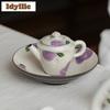 100ml Powder Yin Hand-painted Camellia Teapot Ancient Tea Infuser Pot Tea Making Kettle With Filter Tea Ceremony Collection Gift