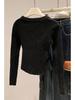 Elegant V-neck Slim Pullover Sweater - New Winter Style, All-Match French Long-Sleeve Top