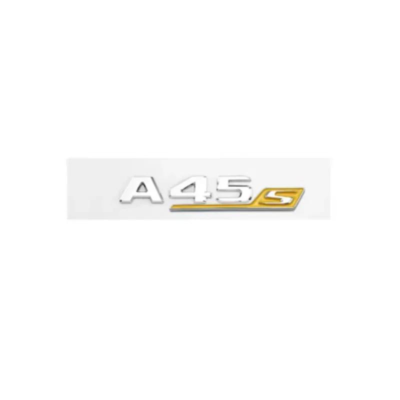 3d ABS red and black S logo A35S A45S letter badge sticker is suitable for Mercedes-Benz A45S AMG W176 W177 automotive supplies.