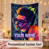 Custom Personalized Tapestry,The Weeknd Print Custom Name Text Wall Art Hanging for Bedroom
