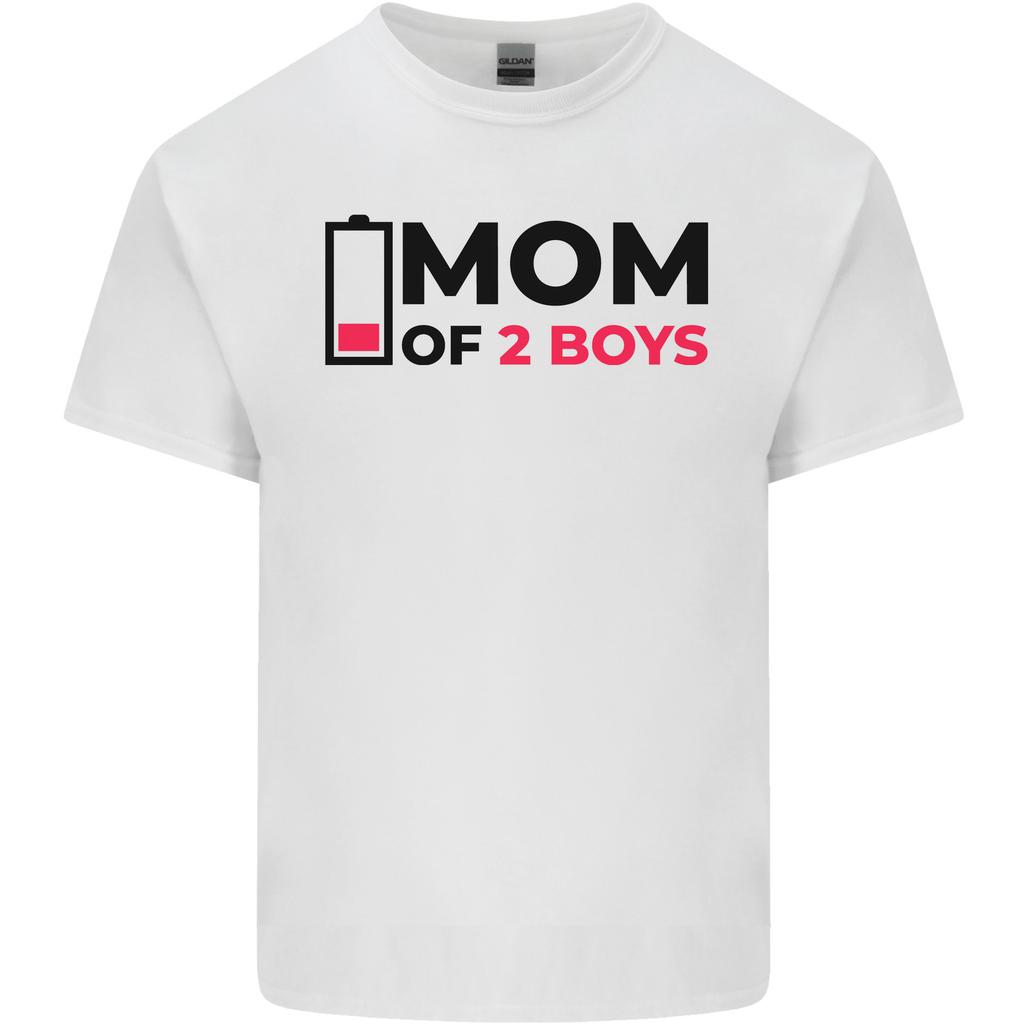 Mom of Two Boys Funny Mothers Day Unisexs Light Cotton TShirt