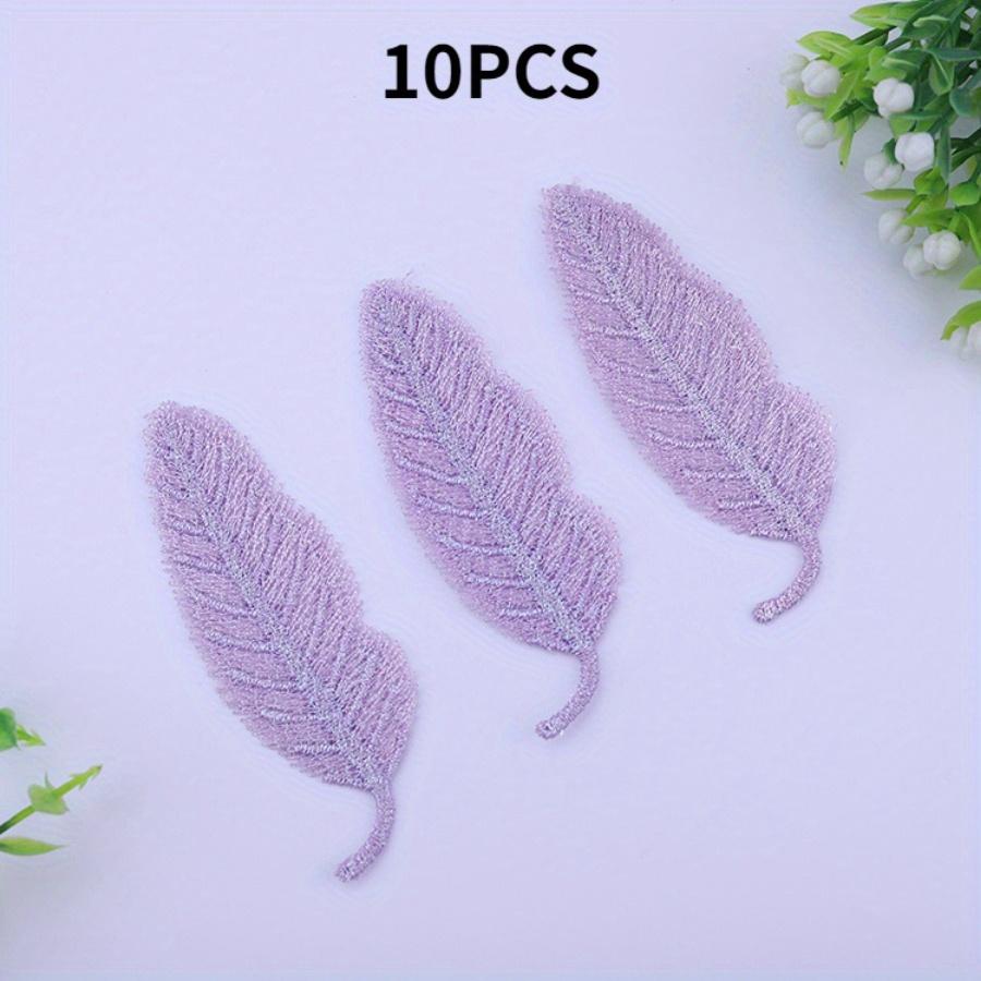 10 ШТ Кружевная вышивка перьями Аппликация Аксессуары для одежды Декоративная нашивка DIY Цветная вышивка Аппликация из перьев Изготовление ткани