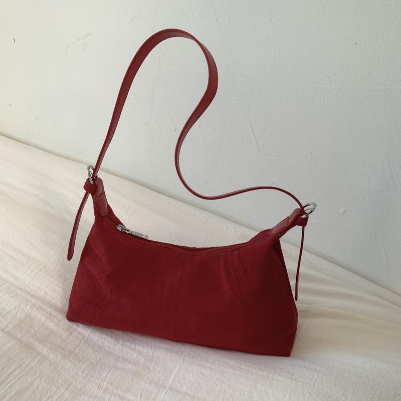Women's Suede Shoulder Bag: Versatile, Fashionable Crossbody & Underarm Design