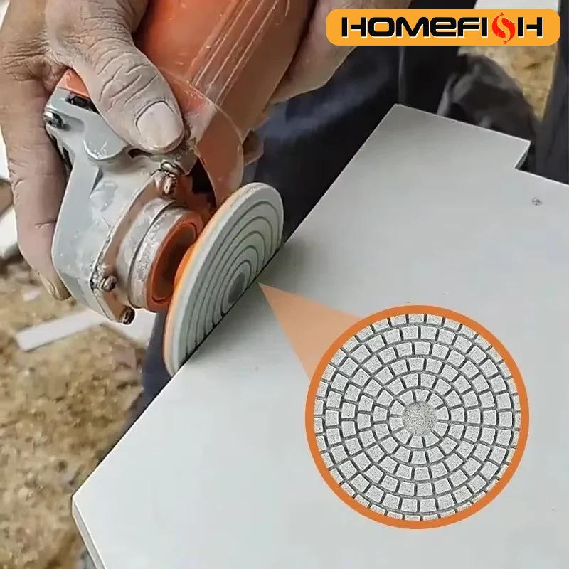 1pcs 80mm Ceramic Tile Trimming Polishing Disc Angle Grinder Dry Polishing Marble Quartz Stone Chamfering Grinding Edge