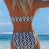 1011 nowy komplet bikini dwuczęściowy top bandeau kostium kąpielowy damski kostium kąpielowy oddychający i cienki