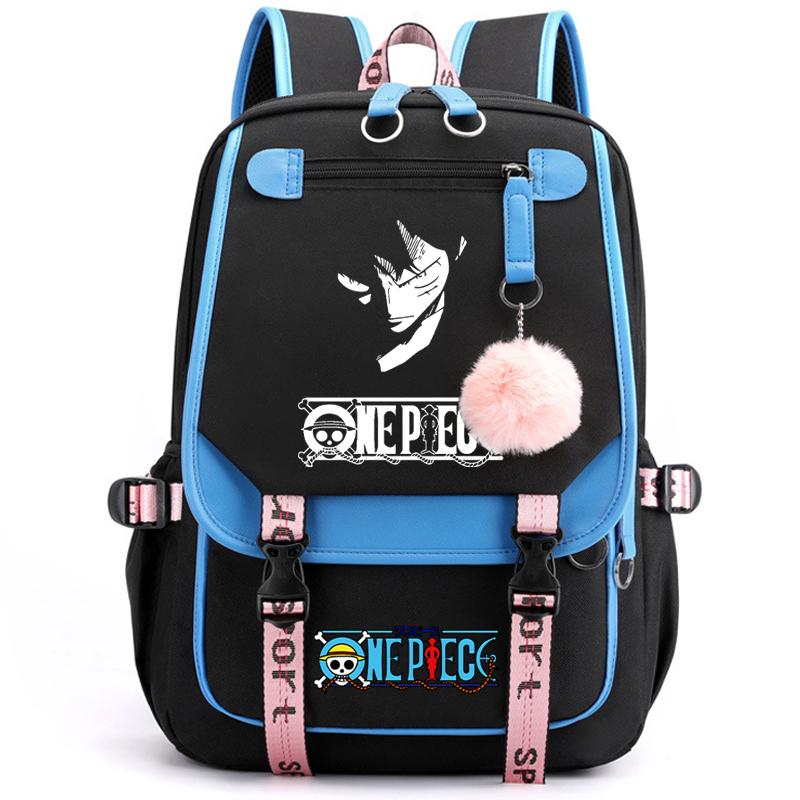 Anime One Piece High Quality Female Backpack Waterproof Knapsack with Ligh Tweight Book Bag for Kid Gifts Men Women Travel Bag Leisure Bag Rucksack