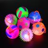 Pet Dogs Flashing Football Shape Led Light Sound Bouncy Ball Funny Kids Toy Interactive Dog Cat Chew Toys For Small Large Dogs