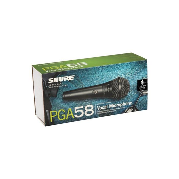 SHURE PGA58-QTR Dynamic Vocal Microphone with 1/4" Cable - Black