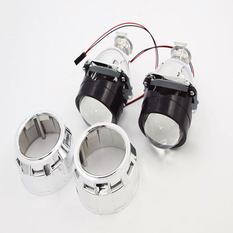 2.5" WST HID Bi-Xenon Projector Lens Headlight Kit for Cars & Motorcycles - High Brightness, Non-Destructive Refit.