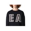 Emporio Armani FW22 Logo Letter Crew Neck Long Sleeve Pullover Sweatshirt Men Sweatshirt Black 6L1MM2-1JHSZ-0999