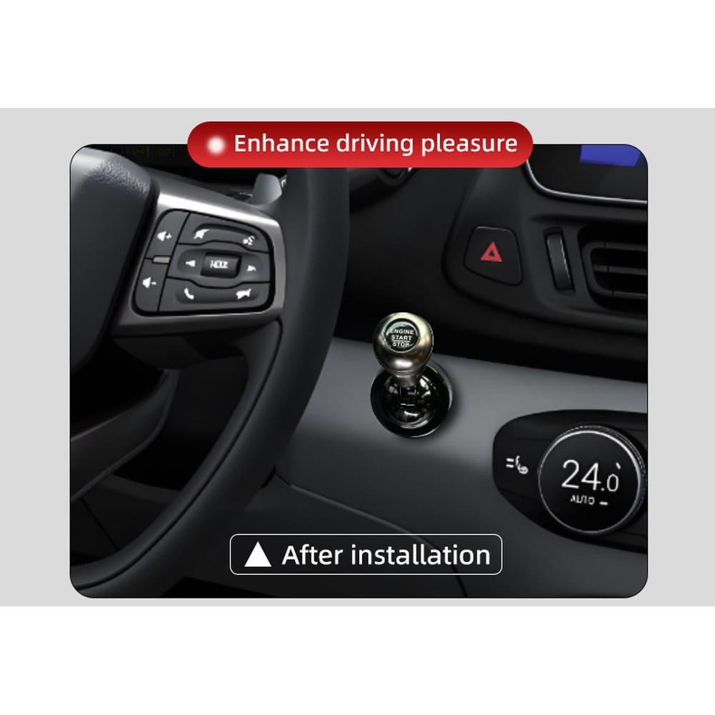 1 Pcs Multi-fit All Metal Car Push Start Button Cover Lever In 4 Colors Car Start Button Joystick Automotive Accessories