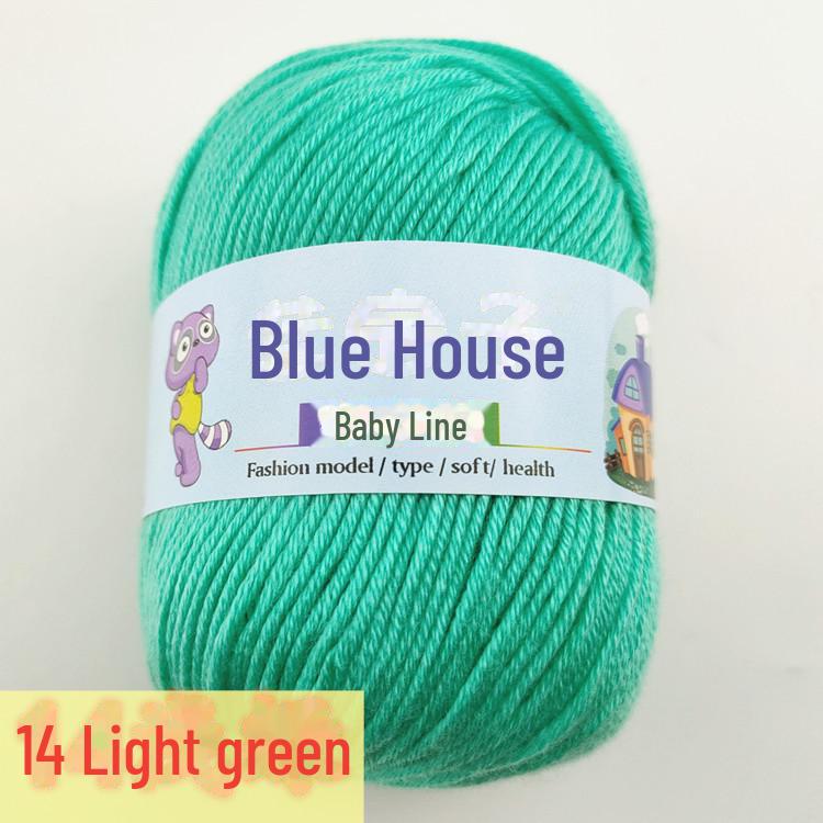 Blue Barbie Baby Yarn - 6-Strand, DIY Hand-Woven for Scarves and Slippers, Fine Hook