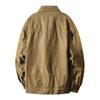 TW Spring and Autumn American vintage Cargo Jacket Men's Loose Casual Long sleeve Outerwear Thin Heavy Washed Pure Cotton