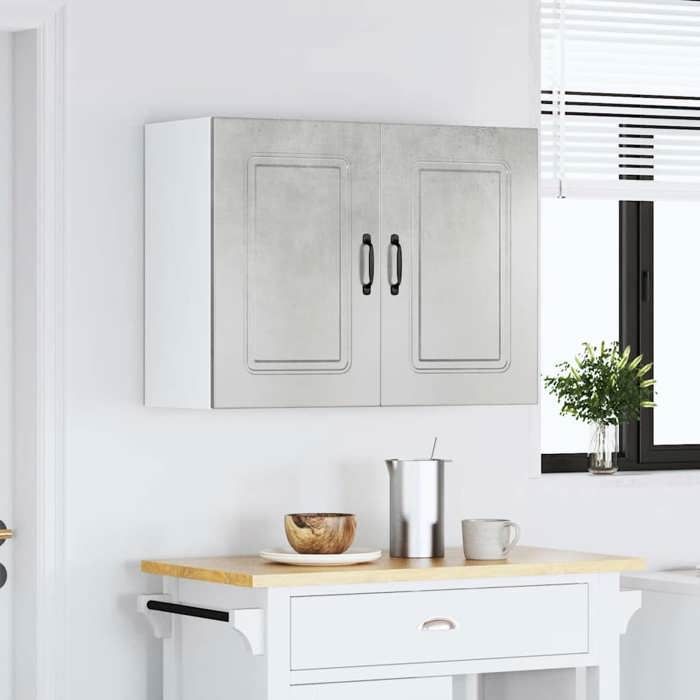 VidaXL Kitchen Wall Cabinet Kalmar Concrete Grey Engineered Wood, Kitchen Wall Unit, Cabinet for Kitchen Wall, 853591