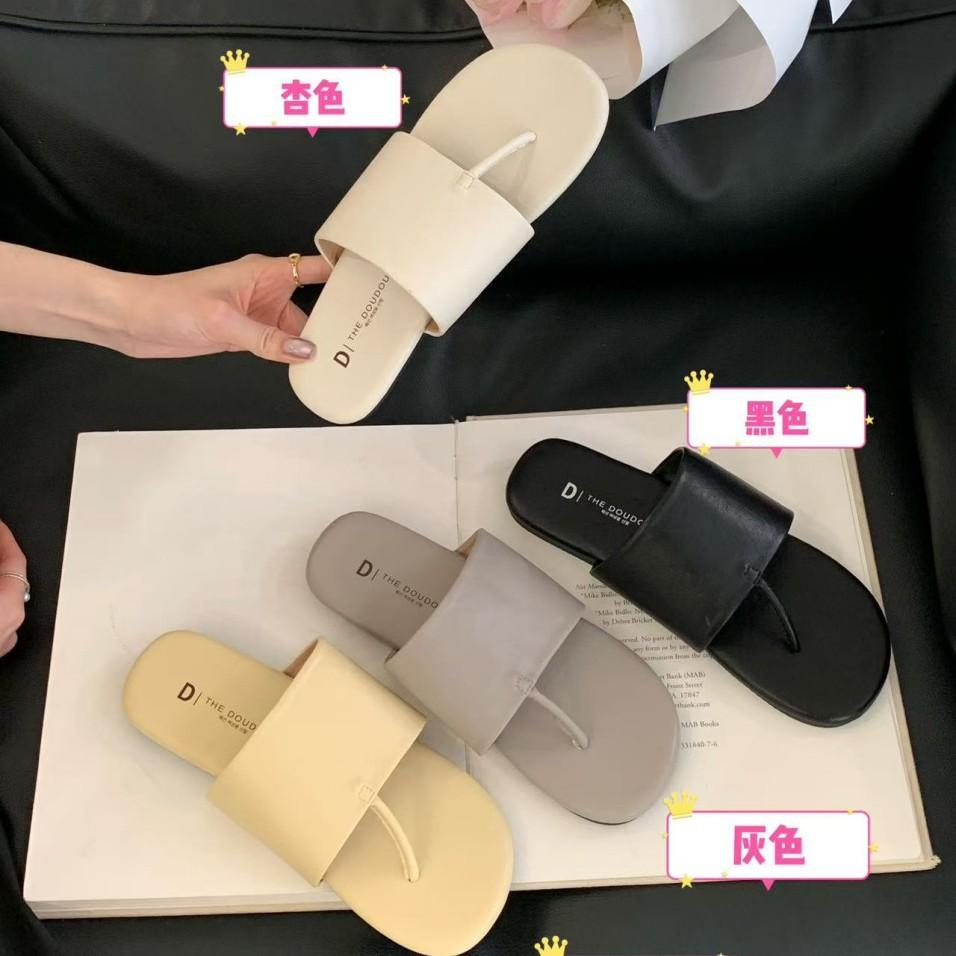 2025 spring and summer new fashion outer wear flat flip-flops women's versatile toe slippers small fragrant sexy