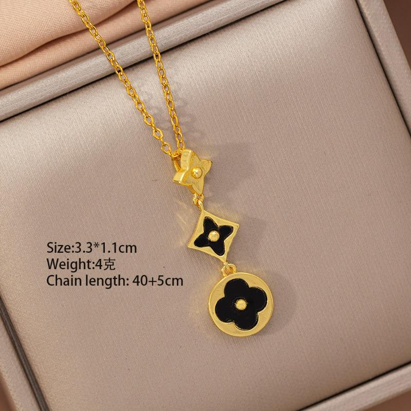[Titanium Steel] Necklace Women's Copper Micro-inlaid Electroplating Advanced Sense Delicate Clavicle Chain Jewelry