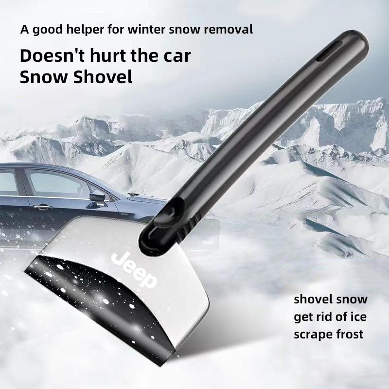 Car Snow Brush Cleaning Shovel Glass Ice Scrapers Tool Accessories For Jeep Renegade Wrangler Gladiator Cherokee Compass Patriot AKR1