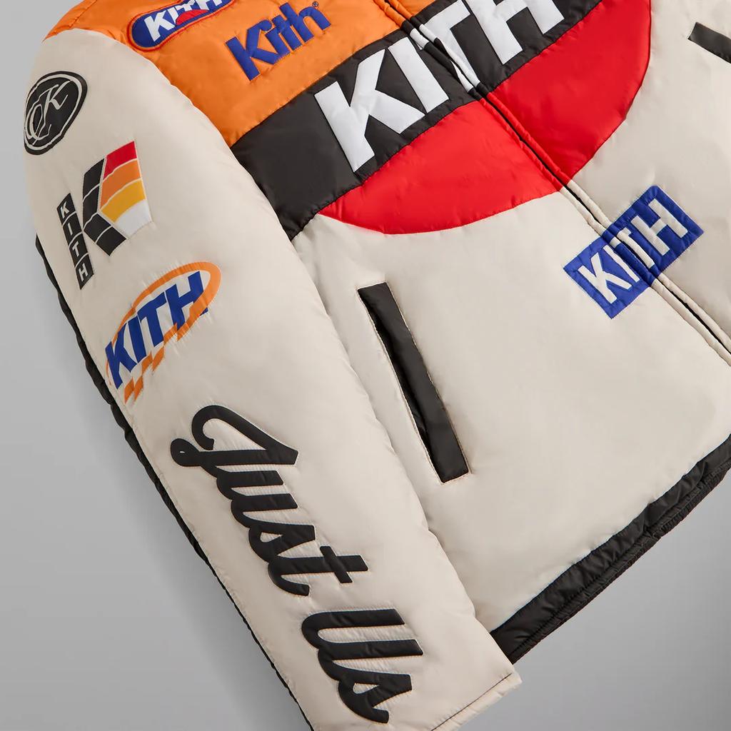 Kith Full Zip Brixton Puffed Shirt Jacket Sandrift Men Outerwear Multi-Color KHM010651-104