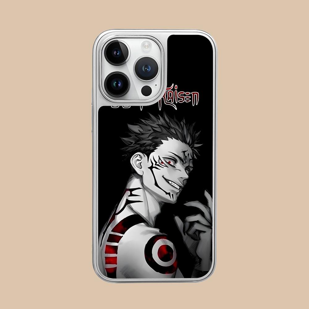 

Чехол для мобильного телефона Jujutsu Kaisen Сукуна для iPhone 17 16 15 14 13 12 11 Air Pro Max Plus Серебряное покрытие Цветная крышка Красивый iPhone 11