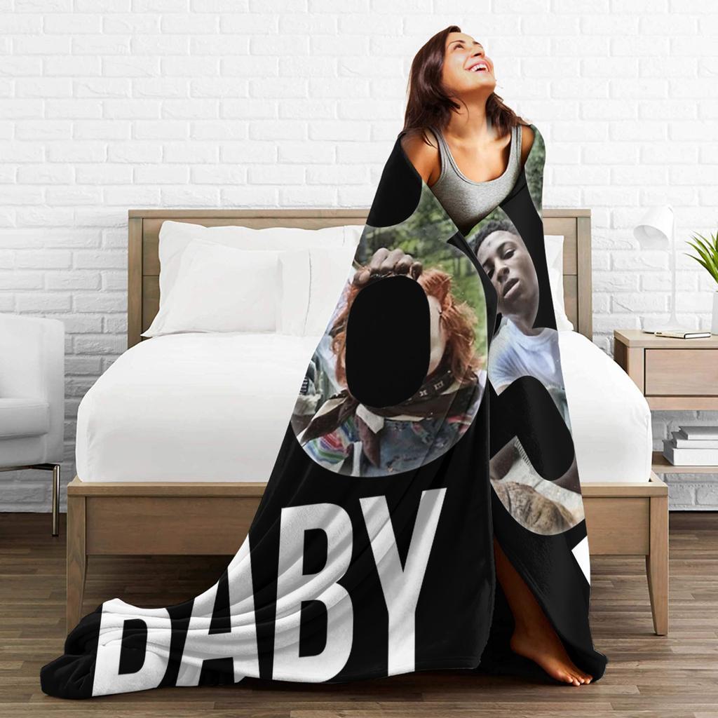 Rapper Young Boy Never Broke Again MASA Tour 2025 Throw Blanket for Couch Soft Cozy Plush Blanket Bedspreads for All Seasons