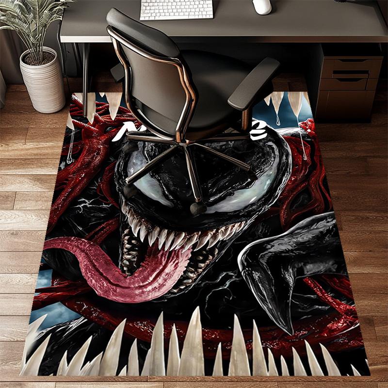Custom Venom Mat Personalized Name, Polyester Washable Indoor Entryway Rug, Gift for Christmas, Easter, Thanksgiving Day