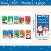 10Pcs Cartoon Snowman Santa Claus Portable Coil Notebook Mini Notepad For Merry Christmas Theme Party Favors  Year Gift