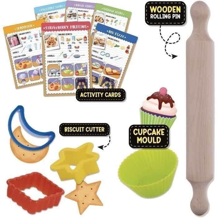 Kit créatif - lisciani - montessori box - le goût - création de biscuits - moules alimentaires - atelier pâtissier
